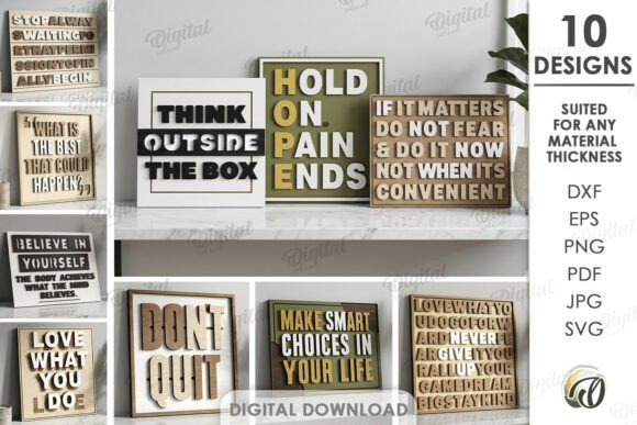 3D Layered Wall Word Art for Laser-Cut Branding & Wall Decor