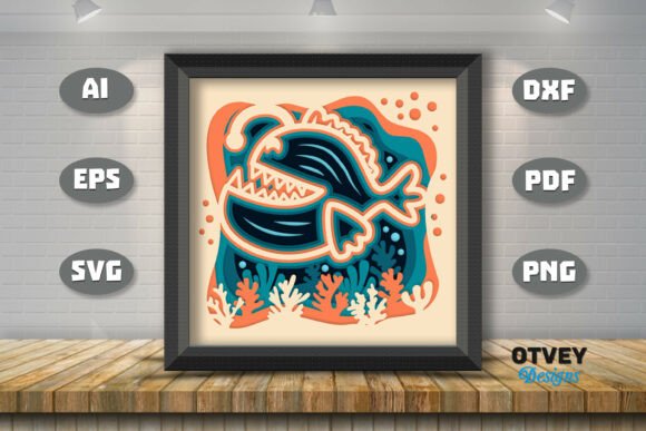 Anglerfish in a Seabed Atmosphere 3D: A 3D SVG Shadow Box for Bold Brand Storytelling