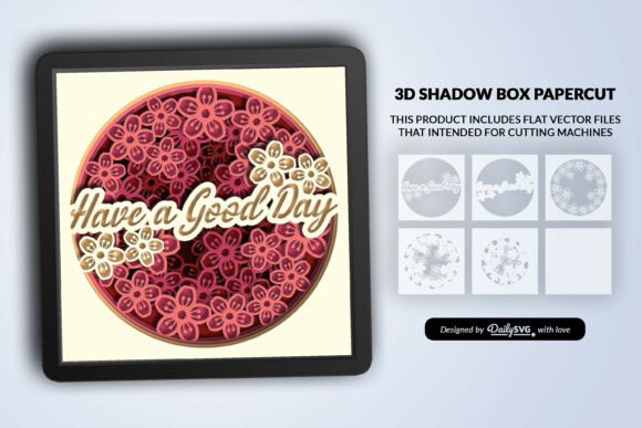 Bunch of Flowers Layered Papercut – 3D SVG Shadow Box Design for Creative Sellers