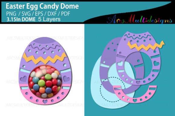 Easter Egg Candy Dome 3D SVG: Festive Branding for Spring Campaigns
