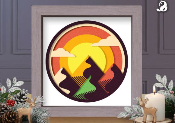 h1Modern Sunset Peaks 3D Shadowbox SVG Review for Real Embroidery Projects/h1