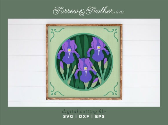 Iris 3D Shadowbox – Spring SVG for Craft & Digital Sellers