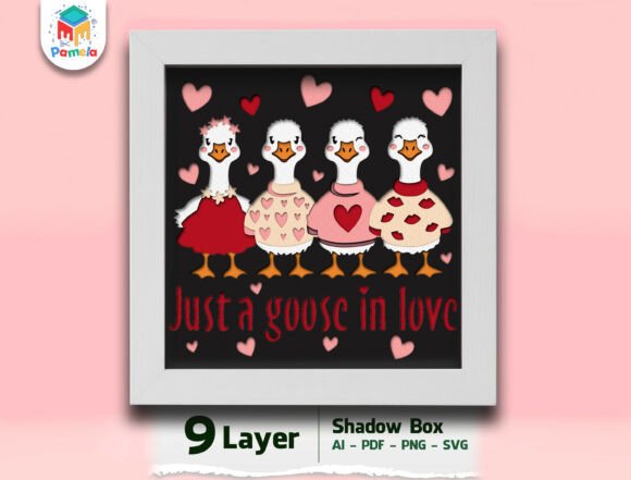 Just a Goose in Love 3D SVG: A Sweet Valentine’s Day Design for Content Publishers