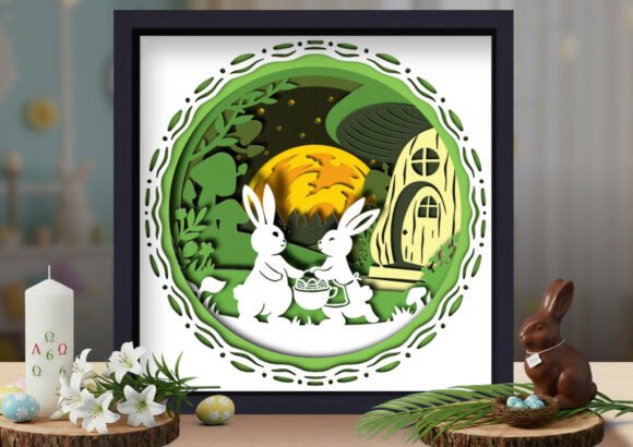 Layered Easter Rabbit 3D Paper Art Review